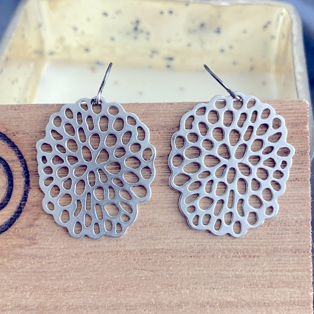 Sterling silver blossom earrings